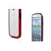 PC And Rubber Assembly Bumper Case For Samsung Galaxy S3 i9300 - Red / Black