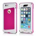 PEPKOO Ultimate Protection Water-Proof Dust - Proof Shock - Proof Aluminum And Silicone Case  For iPhone 6 4.7 inch - White And Magenta