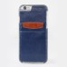 PU Leather Coated TPU Back Case with Card Slot for iPhone 6 / 6s - Blue