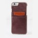 PU Leather Coated TPU Back Case with Card Slot for iPhone 6 / 6s - Dark brown