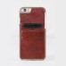 PU Leather Coated TPU Back Case with Card Slot for iPhone 6 / 6s - Light brown