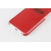 PU Leather Coated TPU Back Case with Card Slot for iPhone 6 / 6s - Red