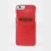 PU Leather Coated TPU Back Case with Card Slot for iPhone 6 / 6s - Red