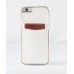 PU Leather Coated TPU Back Case with Card Slot for iPhone 6 / 6s - White