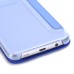 PU Leather Front View Flip Transparent Hard Back Cover for Samsung Galaxy S7 Edge G935 - Blue