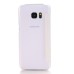 PU Leather Front View Flip Transparent Hard Back Cover for Samsung Galaxy S7 Edge G935 - White