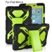 Pepkoo Spider Style 2 in 1 Hybrid  Plastic And Silicone Stand Defender Case With  Screen Film For iPad Mini 4 - Black And Green