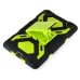 Pepkoo Spider Style 2 in 1 Hybrid  Plastic And Silicone Stand Defender Case With  Screen Film For iPad Mini 4 - Black And Green