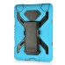 Pepkoo Spider Style 2 in 1 Hybrid  Plastic And Silicone Stand Defender Case With  Screen Film For iPad Mini 4 - Blue And Black