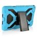 Pepkoo Spider Style 2 in 1 Hybrid  Plastic And Silicone Stand Defender Case With  Screen Film For iPad Mini 4 - Blue And Black