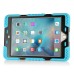 Pepkoo Spider Style 2 in 1 Hybrid  Plastic And Silicone Stand Defender Case With  Screen Film For iPad Mini 4 - Blue And Black