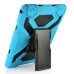 Pepkoo Spider Style 2 in 1 Hybrid  Plastic And Silicone Stand Defender Case With  Screen Film For iPad Mini 4 - Blue And Black