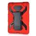 Pepkoo Spider Style 2 in 1 Hybrid  Plastic And Silicone Stand Defender Case With  Screen Film For iPad Mini 4 - Red And Black