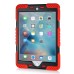 Pepkoo Spider Style 2 in 1 Hybrid  Plastic And Silicone Stand Defender Case With  Screen Film For iPad Mini 4 - Red And Black