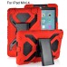 Pepkoo Spider Style 2 in 1 Hybrid  Plastic And Silicone Stand Defender Case With  Screen Film For iPad Mini 4 - Red And Black