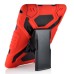 Pepkoo Spider Style 2 in 1 Hybrid  Plastic And Silicone Stand Defender Case With  Screen Film For iPad Mini 4 - Red And Black