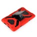 Pepkoo Spider Style 2 in 1 Hybrid  Plastic And Silicone Stand Defender Case With  Screen Film For iPad Mini 4 - Red And Black