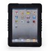 Pepkoo Spider Style 2 in 1 Hybrid  Plastic and Silicone Stand Defender Case with a Screen Film for iPad 2/3/4 - Black