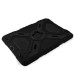 Pepkoo Spider Style 2 in 1 Hybrid  Plastic and Silicone Stand Defender Case with a Screen Film for iPad 2/3/4 - Black