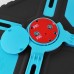 Pepkoo Spider Style 2 in 1 Hybrid  Plastic and Silicone Stand Defender Case with a Screen Film for iPad 2/3/4 - Black/Blue