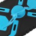 Pepkoo Spider Style 2 in 1 Hybrid  Plastic and Silicone Stand Defender Case with a Screen Film for iPad 2/3/4 - Black/Blue