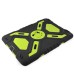 Pepkoo Spider Style 2 in 1 Hybrid  Plastic and Silicone Stand Defender Case with a Screen Film for iPad 2/3/4 - Black/Green