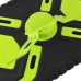 Pepkoo Spider Style 2 in 1 Hybrid  Plastic and Silicone Stand Defender Case with a Screen Film for iPad 2/3/4 - Black/Green