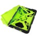 Pepkoo Spider Style 2 in 1 Hybrid  Plastic and Silicone Stand Defender Case with a Screen Film for iPad 2/3/4 - Black/Green