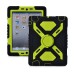 Pepkoo Spider Style 2 in 1 Hybrid  Plastic and Silicone Stand Defender Case with a Screen Film for iPad 2/3/4 - Black/Green