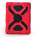 Pepkoo Spider Style 2 in 1 Hybrid  Plastic and Silicone Stand Defender Case with a Screen Film for iPad 2/3/4 - Black/Red