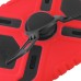 Pepkoo Spider Style 2 in 1 Hybrid  Plastic and Silicone Stand Defender Case with a Screen Film for iPad 2/3/4 - Black/Red