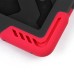 Pepkoo Spider Style 2 in 1 Hybrid  Plastic and Silicone Stand Defender Case with a Screen Film for iPad 2/3/4 - Black/Red