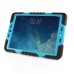 Pepkoo Spider Style 2 in 1 Hybrid  Plastic and Silicone Stand Defender Case with a Screen Film for iPad 5 - Black/Blue