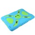 Pepkoo Spider Style 2 in 1 Hybrid  Plastic and Silicone Stand Defender Case with a Screen Film for iPad 5 - Blue/Green