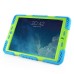 Pepkoo Spider Style 2 in 1 Hybrid  Plastic and Silicone Stand Defender Case with a Screen Film for iPad Mini 1/2/3 - Blue/Green