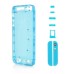 Plastic Back Cover Faceplates with Side Buttons SIM Card Tray for iPhone 5s - Transarent Blue