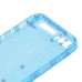 Plastic Back Cover Faceplates with Side Buttons SIM Card Tray for iPhone 5s - Transarent Blue