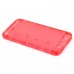 Plastic Back Cover Faceplates with Side Buttons SIM Card Tray for iPhone 5s - Transarent Red