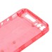 Plastic Back Cover Faceplates with Side Buttons SIM Card Tray for iPhone 5s - Transarent Red