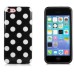 Polka Dots Flexible TPU Jelly Protective Case Cover For Apple iPhone 5C