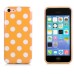 Polka Dots Flexible TPU Jelly Protective Case Cover For Apple iPhone 5C