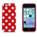 Polka Dots Flexible TPU Jelly Protective Case Cover For Apple iPhone 5C