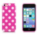 Polka Dots Flexible TPU Jelly Protective Case Cover For Apple iPhone 5C