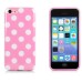 Polka Dots Flexible TPU Jelly Protective Case Cover For Apple iPhone 5C