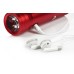 Portable Metal Shell Outdoor Sports Magic Music Torch Player - Red