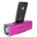 Portable Music Angel Speaker for iPhone iPod Mobile Phone PC U-disk SD (JH-MAUK3) - Magenta