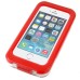 Practical Waterproof Hybrid PC and TPU Case for iPhone 5 iPhone 5S - Red