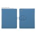 Premium Designer Style Folio Leather Case For iPad 2 / 3 / 4 - Blue