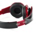 Premium Multi Function Partial Foldable FM Bluetooth Wireless Stereo Headset Headphone for iPhone Samsung iPad Tablet - Black / Red