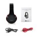 Premium Multi Function Partial Foldable FM Bluetooth Wireless Stereo Headset Headphone for iPhone Samsung iPad Tablet - Black / Red